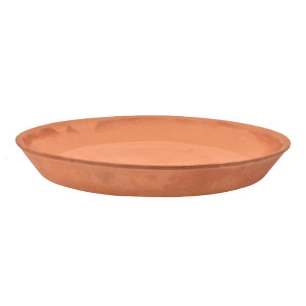 PLATO BASE DE BARRO 13 " ANTIDERRAME PARA INTERIOR Y EXTERIOR