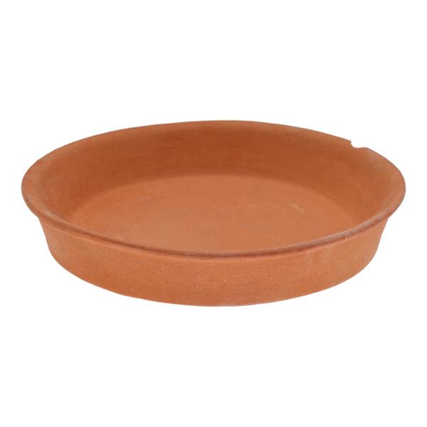 PLATO BASE DE BARRO TERRACOTA 6 " PARA INTERIOR Y EXTERIOR