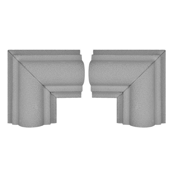 MOLDURA ESQUINA MARCO CALIFORNIANO 15 x 15 X 4.5 CM GRIS 2 PIEZAS