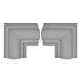 MOLDURA ESQUINA MARCO CALIFORNIANO 15 x 15 X 4.5 CM GRIS 2 PIEZAS