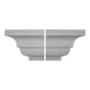 MOLDURA ESQUINA CORNISA CALIFORNIANA 15.2 X 12 CM GRIS 2 PIEZAS