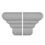 MOLDURA ESQUINA REPISÓN CALIFORNIANO 12.2 X 7 CM GRIS 2 PIEZAS