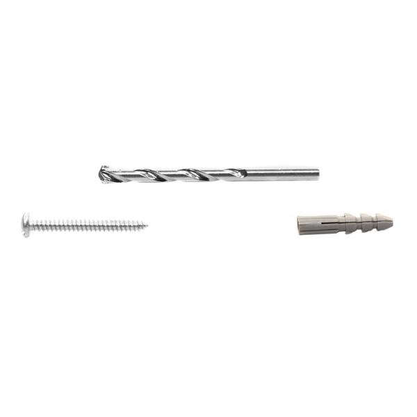 50 TAQUETESPLÁSTICO TORNILLOS Y BROCA5/16PULGADA GRIS