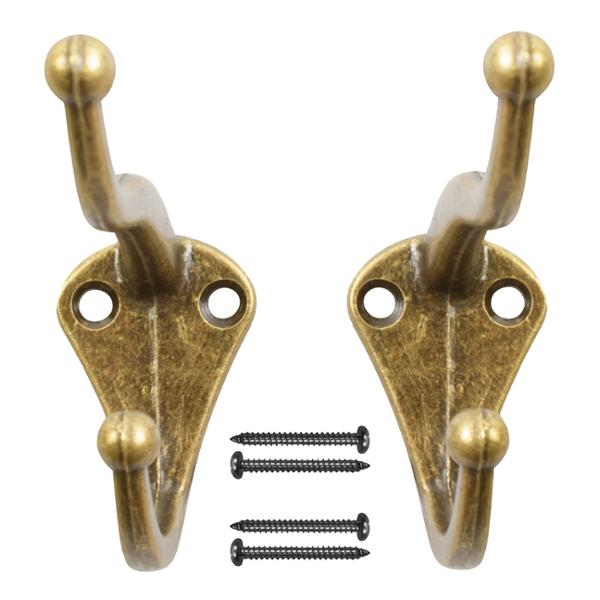 PERCHERO DE 7.5 X 5.5 X 2.6 CM BRONCE 2 PIEZAS