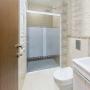 CANCEL PARA BAÑO CORREDIZO DOBLE PERFIL BLANCO VIDRIO ESMERILADO MEDIEVAL 136-140 X 187 CM ALUMINIO