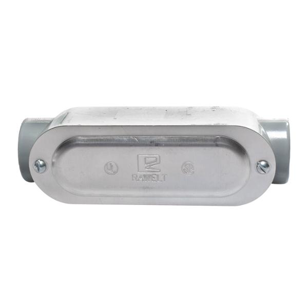 CAJA OVAL ROSCADA CON TAPA OC 1 1/4 DE PULGADA GRIS
