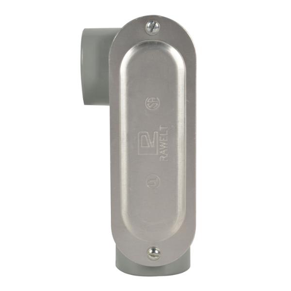 CAJA OVAL ROSCADA CON TAPA TIPO OLR DE 1-1/2 PULGADA GRIS