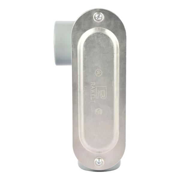 CAJA OVAL ROSCADA CON TAPA TIPO OLR DE 2 PULGADAS GRIS