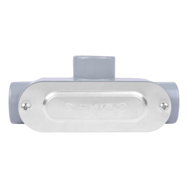 CAJA OVAL ROSCADA CON TAPA OT DE 1 PULGADA GRIS