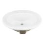 LAVABO PARA BAÑO DE SOBREPONER BLANCO REDONDO 48.9 CM CON REBOSADERO