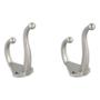 PERCHERO PARA SOMBREROS Y ABRIGOS 5.6 CM PLATA 2 PIEZAS