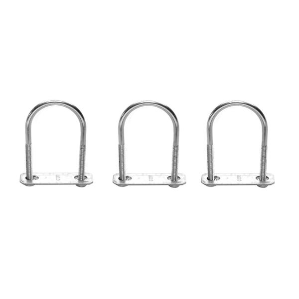 ABRAZADERA ROSCADA "U" DE 1 1/4 DE PULGADA PLATA 3