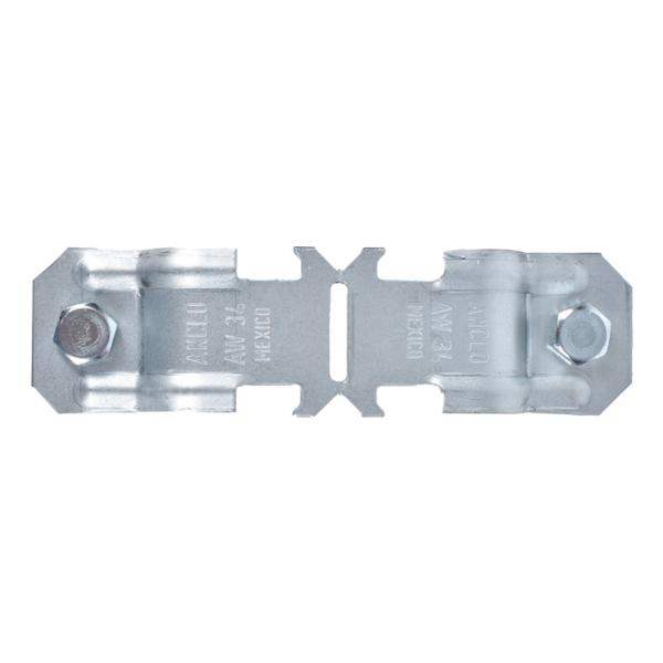 ABRAZADERA UNICANAL PARED DELGADA 3/4 DE PULGADA PLATA 5 PIEZAS