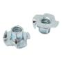 TUERCA T DE 5/16 DE PULGADA PLATA 6 PIEZAS