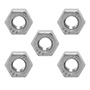TUERCA HEXAGONAL DE 1/4 DE PULGADA PLATA 5 PIEZAS