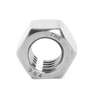 TUERCA HEXAGONAL DE 3/8 DE PULGADA PLATA 5 PIEZAS