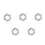 TUERCA HEXAGONAL DE 1/2 PULGADA PLATA 5 PIEZAS