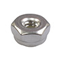 TUERCA DE SEGURIDAD 0.79 CM PLATA 5 PIEZAS