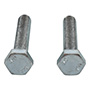 2 TORNILLOSCABEZA HEXAGONAL 1/25 X 45 PULGADAS PLATA