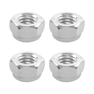 TUERCA DE SEGURIDAD 0.8 CM PLATA 4 PIEZAS