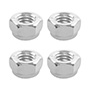 TUERCA DE SEGURIDAD 0.8 CM PLATA 4 PIEZAS