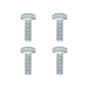 4 TORNILLOS CABEZA HEXAGONAL 1 X 0.16 CM PLATA