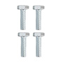 4 TORNILLOS CABEZA HEXAGONAL 1 X 0.2 CM PLATA