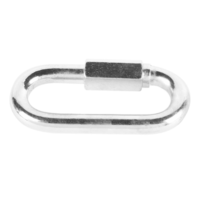 ESLABÓN DE UNIÓN CON ROSCA METAL PLATA 9 CM
