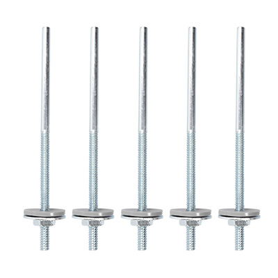 BIRLO PARA TECHO DE 3/16 X 4 PULGADAS PLATA 5 PIEZAS