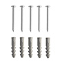 5 TAQUETES PLÁSTICO TORNILLOS3/8PULGADA GRIS