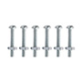 6 TORNILLOS PARA MÁQUINAS 1-1/4 PULGADAS PLATA