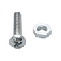 6 TORNILLOS PARA MÁQUINAS 1 PULGADA PLATA