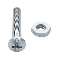 6 TORNILLOS PARA MÁQUINAS 1-1/4PULGADA PLATA