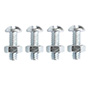 4 TORNILLOS PARA MÁQUINAS 1/4-20 X 3/4PULGADA PLATA