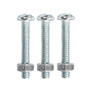 3 TORNILLOS PARA MÁQUINAS 1/4-20 X 1-1/2 PULGADAS PLATA