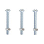 3 TORNILLOS PARA MÁQUINAS 1/4-20 X 2 PULGADAS PLATA