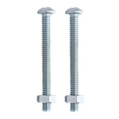 2 TORNILLOS PARA MÁQUINA2-1/2 PULGADAS PLATA