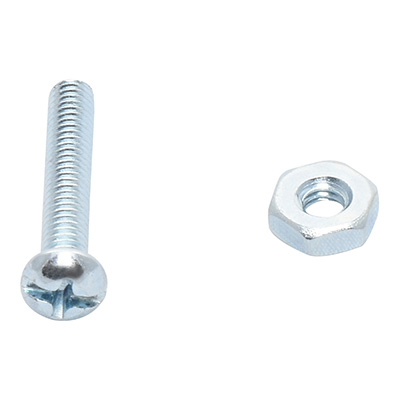 8 TORNILLOS TUERCA1 PULGADA PLATA