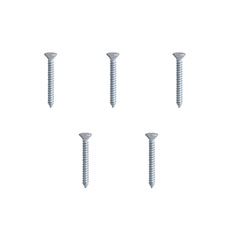 5 TORNILLOS PARA METAL 1-1/2 PULGADA PLATA