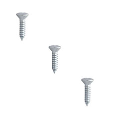 3 TORNILLOS PARA METAL 1 PULGADA PLATA