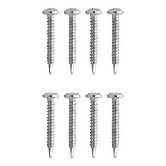 8 TORNILLOS AUTOPERFORANTE 1 PULGADA PLATA