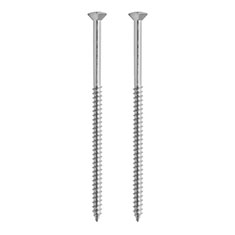 2 TORNILLOS PARA MARA 4 PULGADAS PLATA