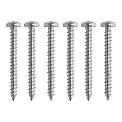 BOLSA DE 6 TORNILLOS PARA METAL DE 1 1/2 PULGADA PLATA