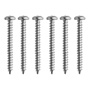 BOLSA DE 6 TORNILLOS PARA METAL DE 1 1/2 PULGADA PLATA