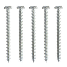 BOLSA DE 5 TORNILLOS PARA METAL DE 2 PULGADAS PLATA