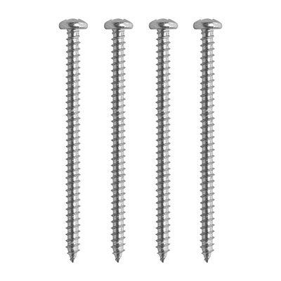 BOLSA DE 4 TORNILLOS PARA METAL DE 2 1/2 PULGADA PLATA