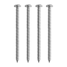 BOLSA DE 4 TORNILLOS PARA METAL DE 2 1/2 PULGADA PLATA