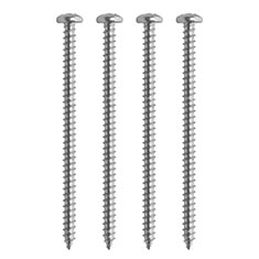 BOLSA DE 4 TORNILLOS DE METAL 3 PULGADAS PLATA