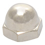 TUERCA CIEGA DE .9 X .8 CM PLATA 4 PIEZAS