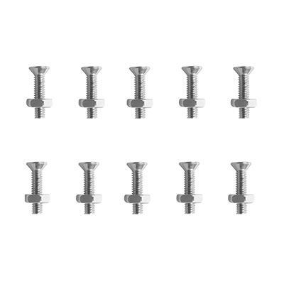 10 TORNILLOS PARA MÁQUINAS 3/4PULGADA PLATA